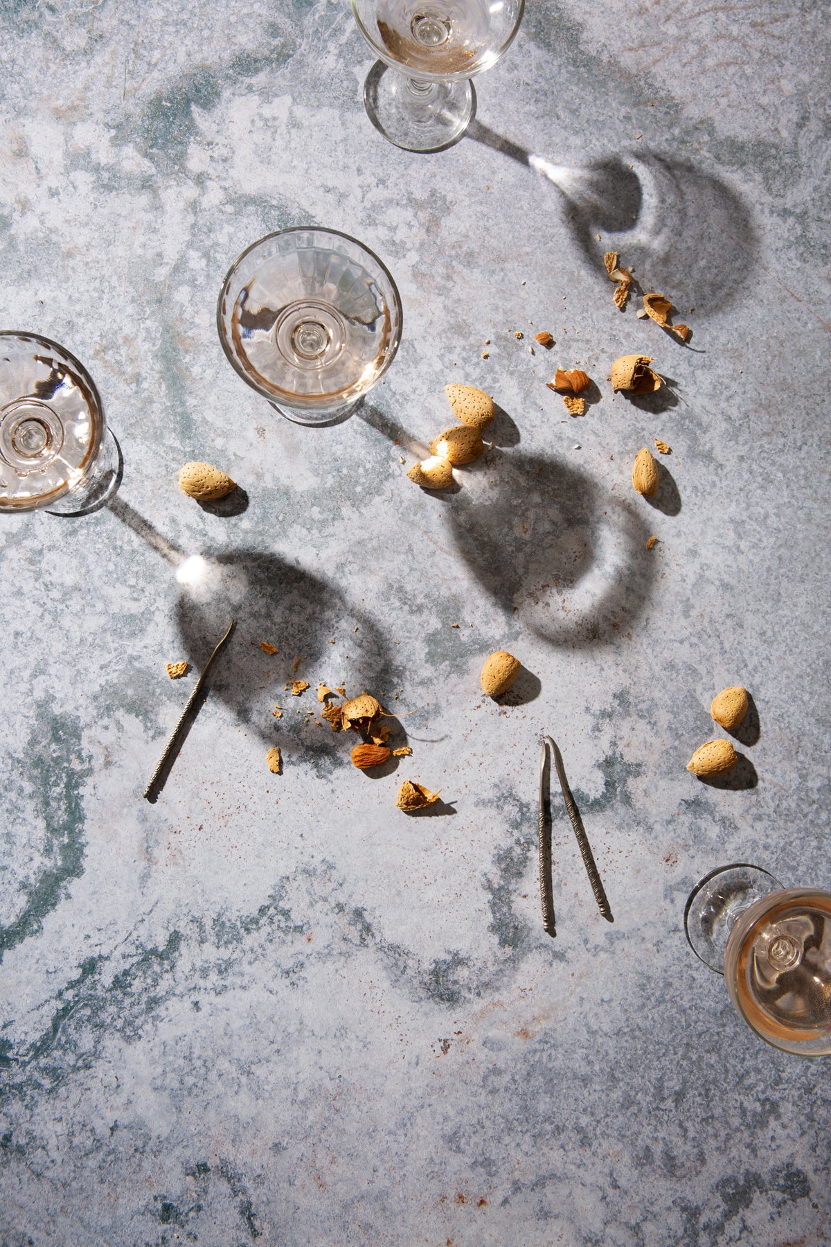 Atlas Food Photography Background with nuts and wine