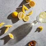 Beck Food Photography Background with sliced lemons