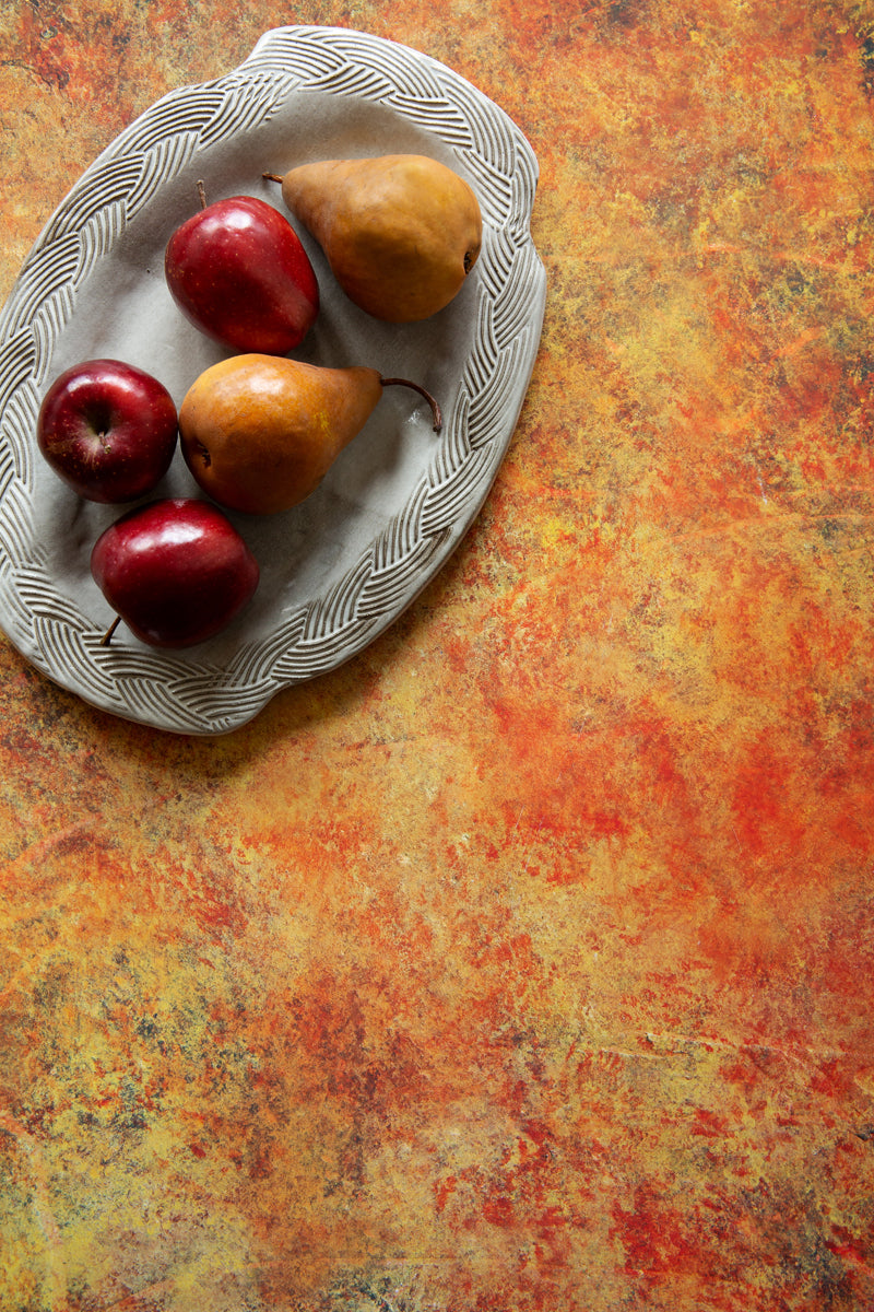 Clementine Food Photography Background with pears and apples