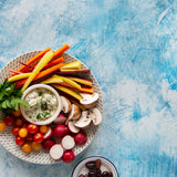 Edie Food Photography Background with platter of vegetables