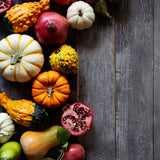 Gus Food Photography Background with Fall gourds