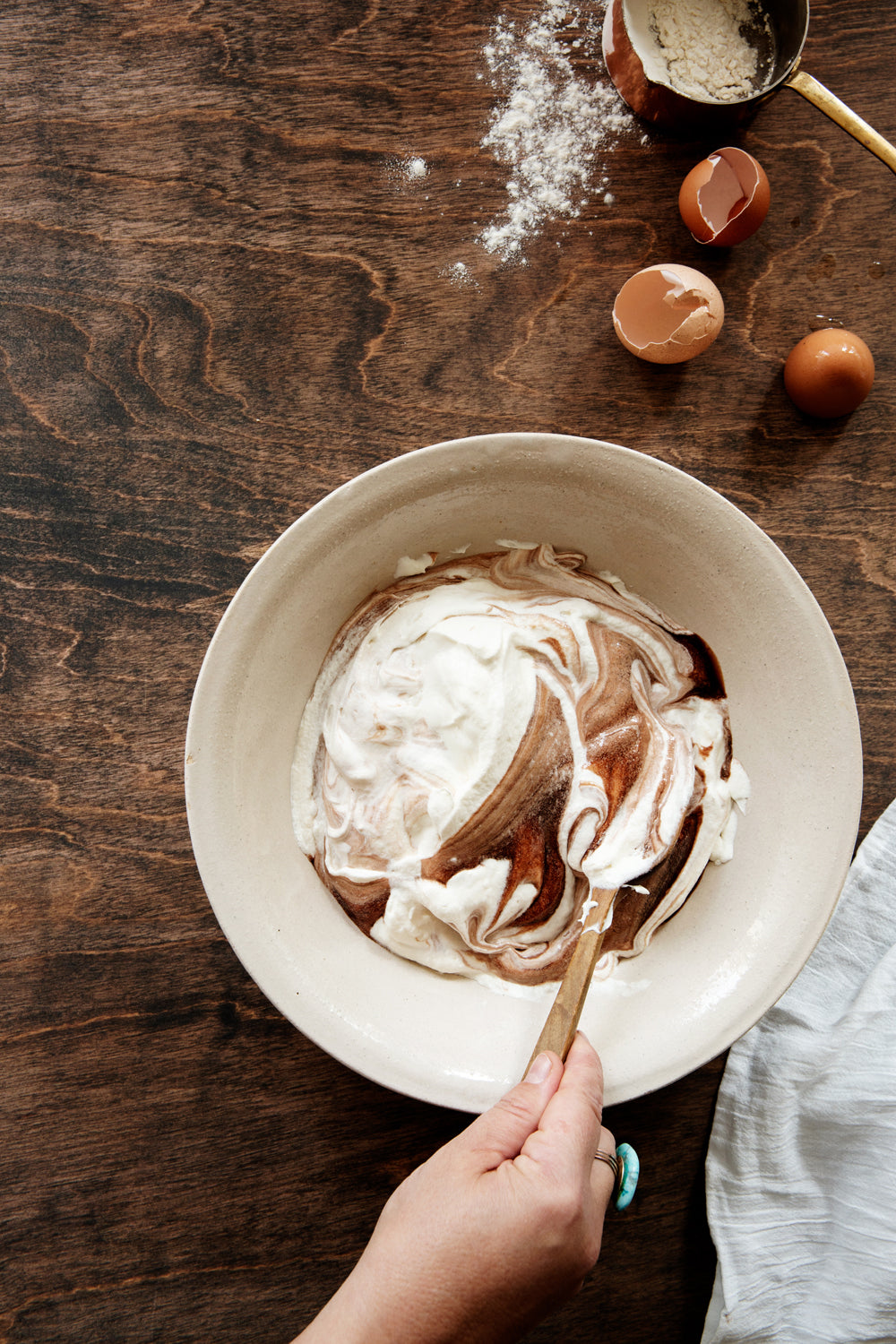 Henry Food Photography Background with bowl of cake batter