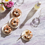 Ida Food Photography Background with small cakes and vase of flowers