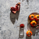 Jax Food Photography Background with persimmons and pomegranate