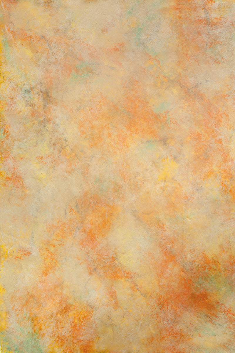 Bold & colorful yellow-orange painted photography surface