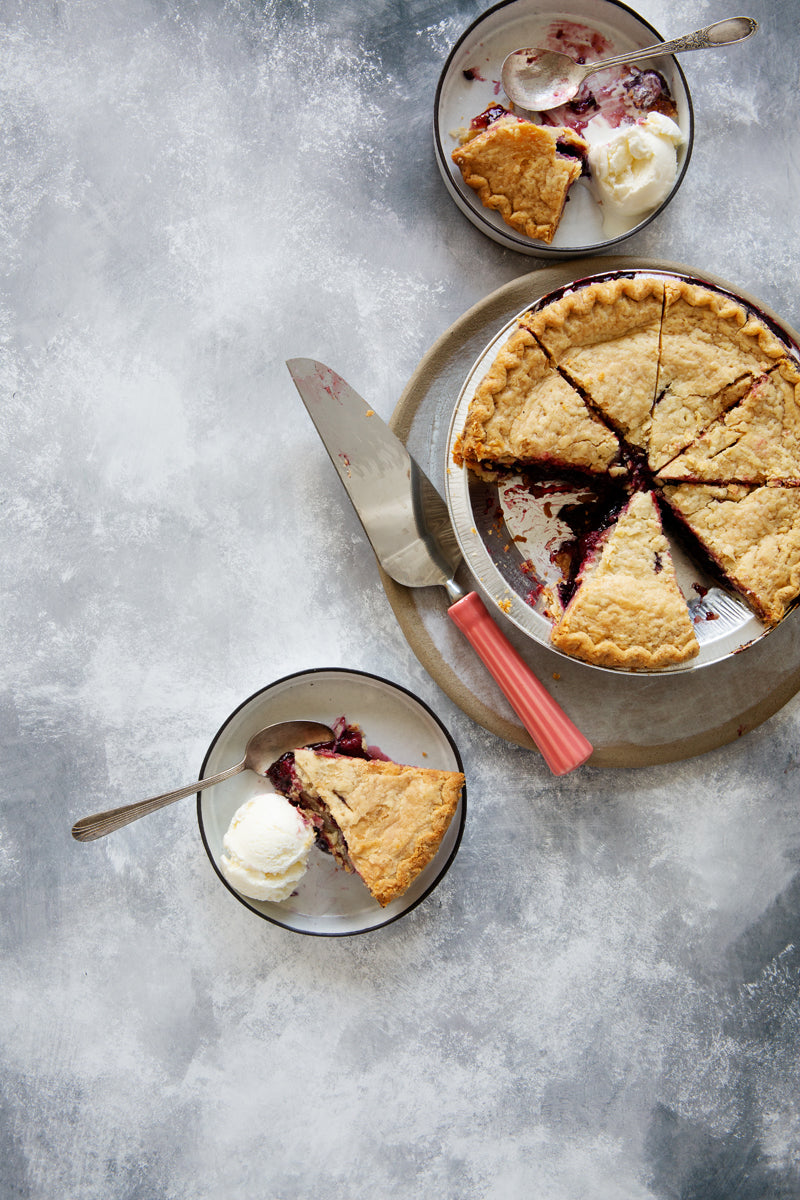 Miller Food Photography Background with berry pie and ice cream