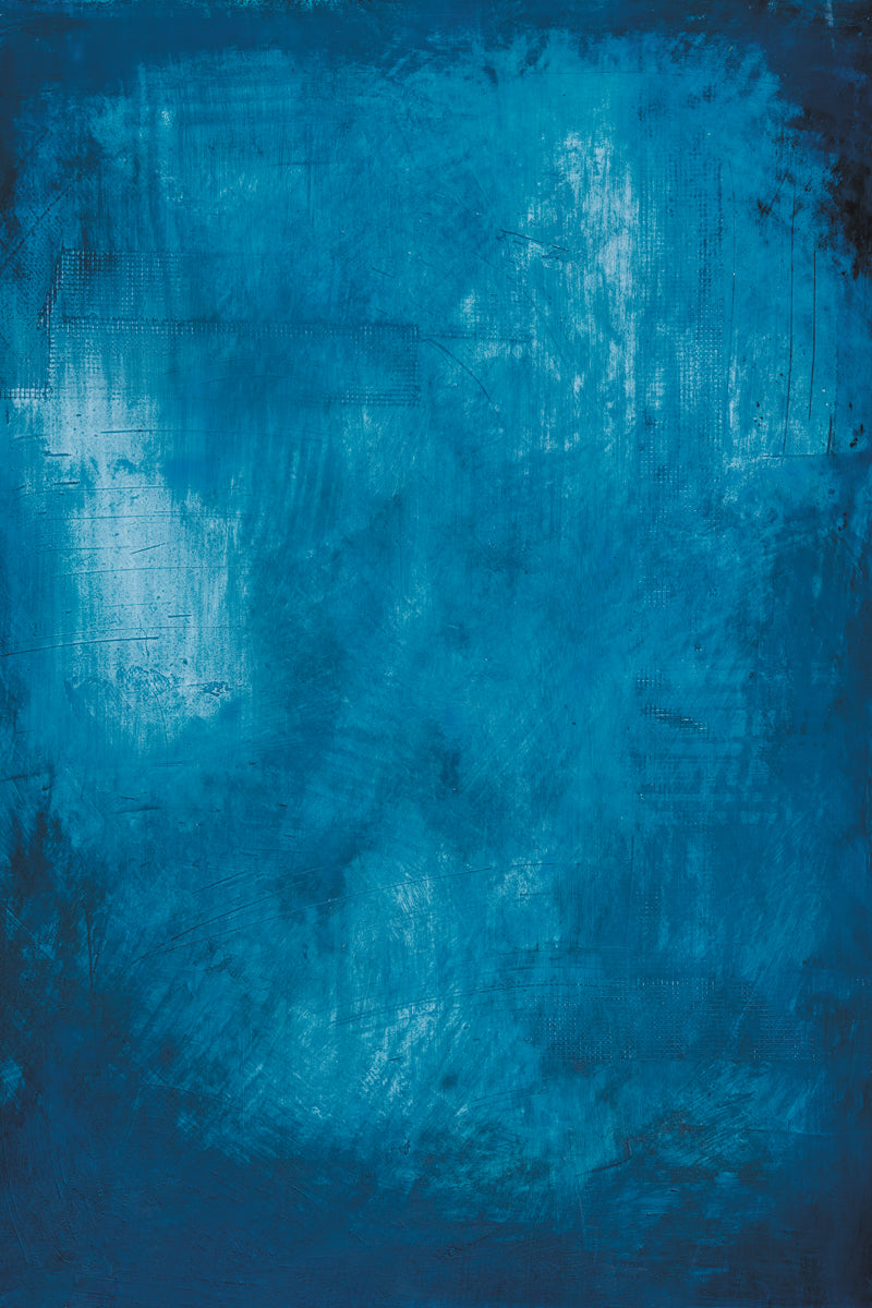 Bright blue painted photography surface
