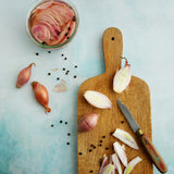 Neko Food Photography Background with shallots on a cutting board