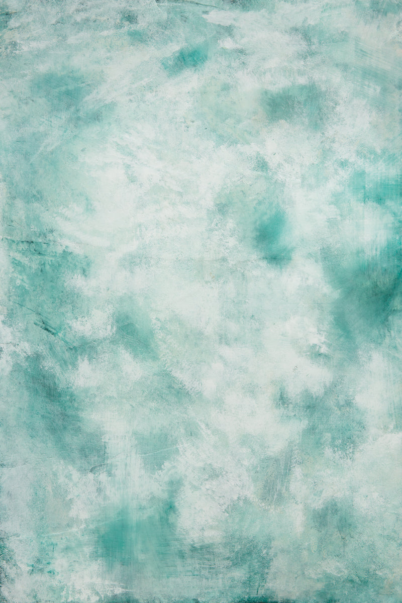 Painted turquoise food and product photography surface