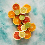 Nola Food Photography Background with citrus rounds
