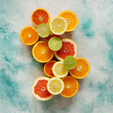 Nola Food Photography Background with citrus rounds