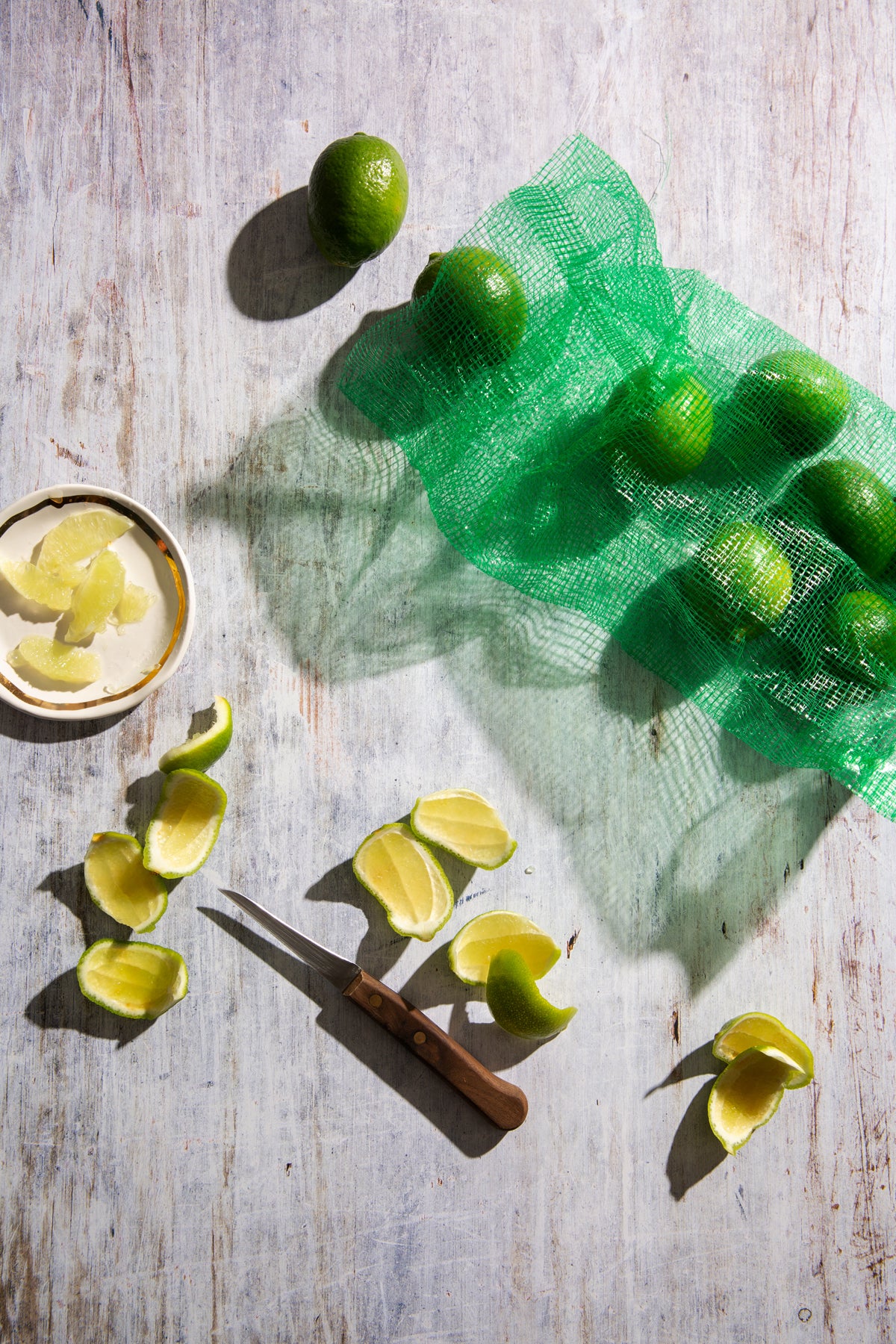 Olive Food Photography Background with limes