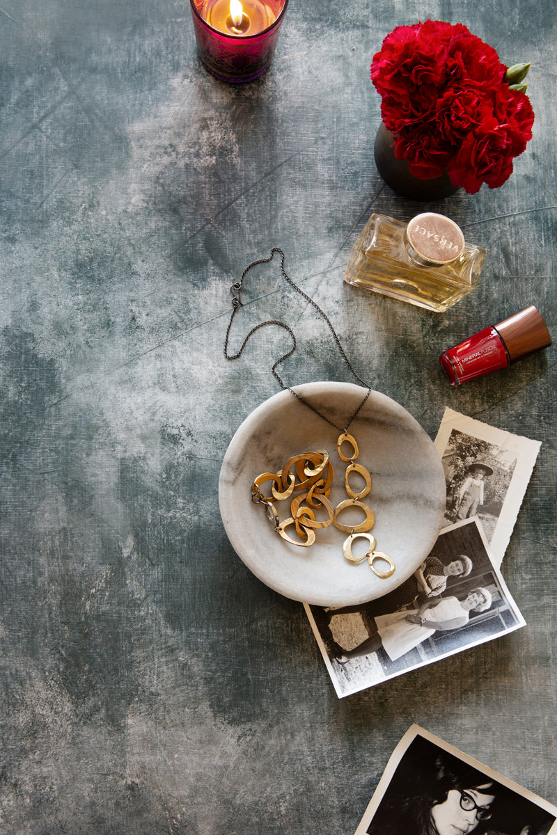 Oliver Food Photography Background with flowers, photos and jewelry