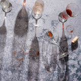 Raven Food Photography Background with used wine glasses