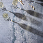 River Food Photography Background with champagne