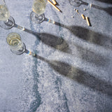 River Food Photography Background with champagne