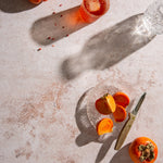 Ruby Food Photography Background with persimmons