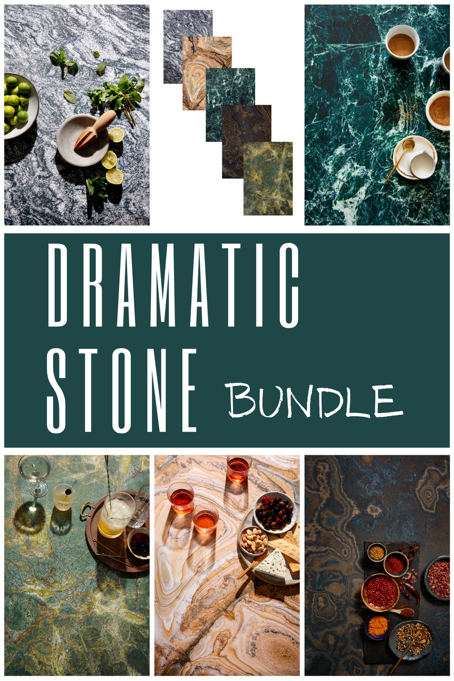 Best Photography Backgrounds | Dramatic Stone Bundle – Poppy Bee Surfaces