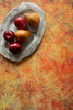 Clementine Food Photography Background with pears and apples
