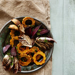 Clover Food Photography Background with winter salad