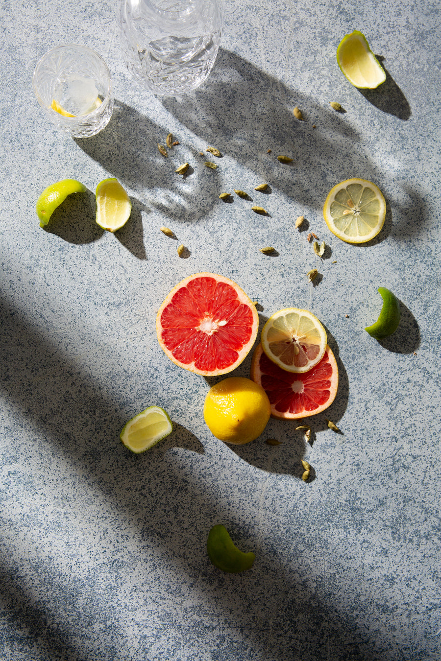 Juno Food Photography Background with citrus