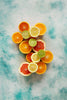 Nola Food Photography Background with citrus rounds