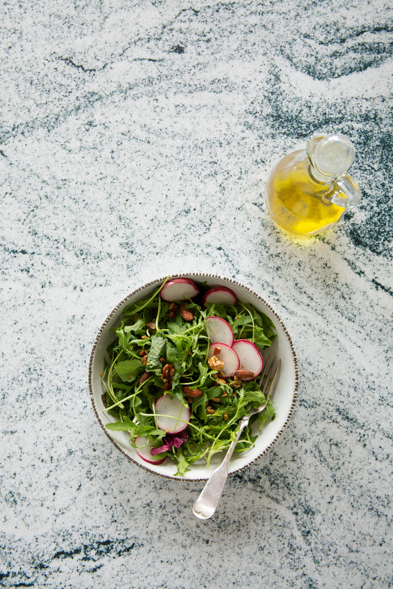 Tate Food Photography Background with bowl of salad